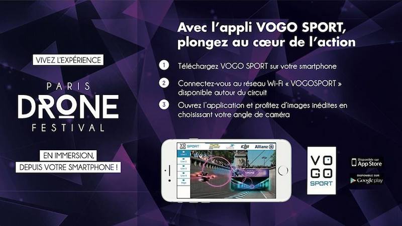App vogo Sport Paris Drone Festival