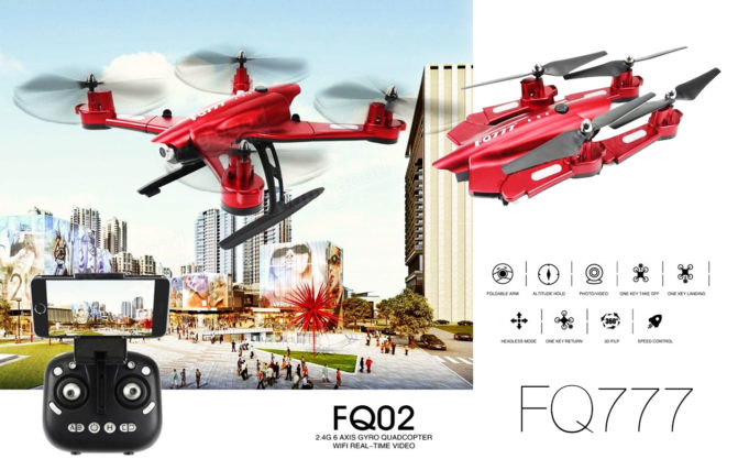 FQ777 FQ02W FPV drone repliable