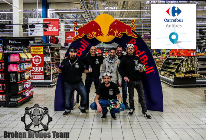 course fpv racing hypermarche carrefour a antibes broken drones team