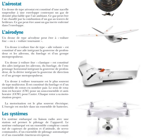 Manuel du télépilote de drone exemple page type de drone