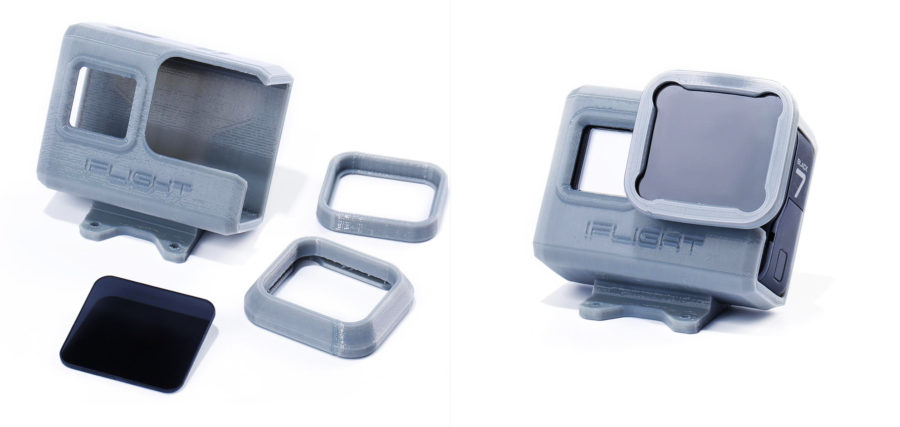 Support de caméra pour Gopro Hero 5:6:7 plus filtre ND8 et capuchon de protection pour nazgul - pack