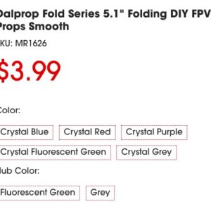 DAL Folding 5inch prop color choice