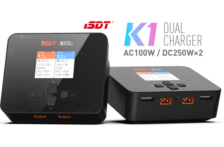 K1 Dual Charger 100w : DC 250w X2
