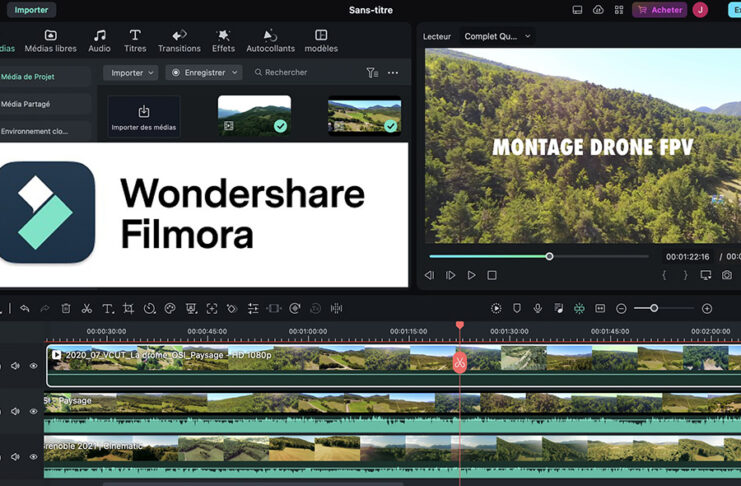 Filmora Logiciel d’édition vidéo pour drone FPV