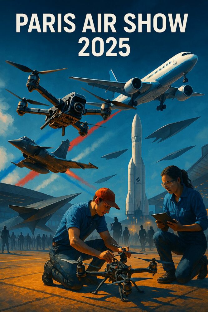 Paris Air Show 2025 Affiche artistique Verticale