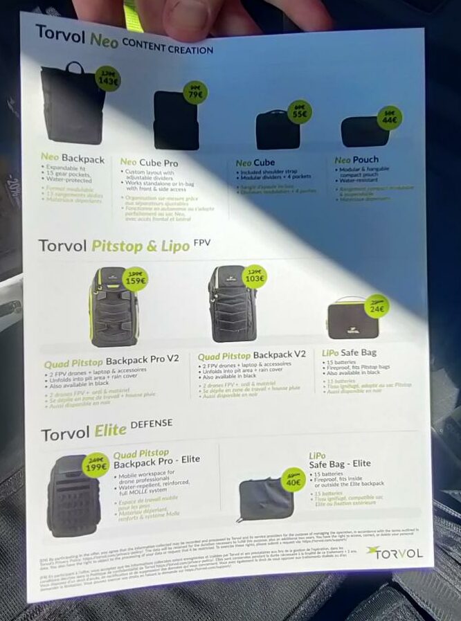 Torvol Sac Drones FPV Catalogue